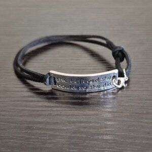 Motivational Leather Bracelet